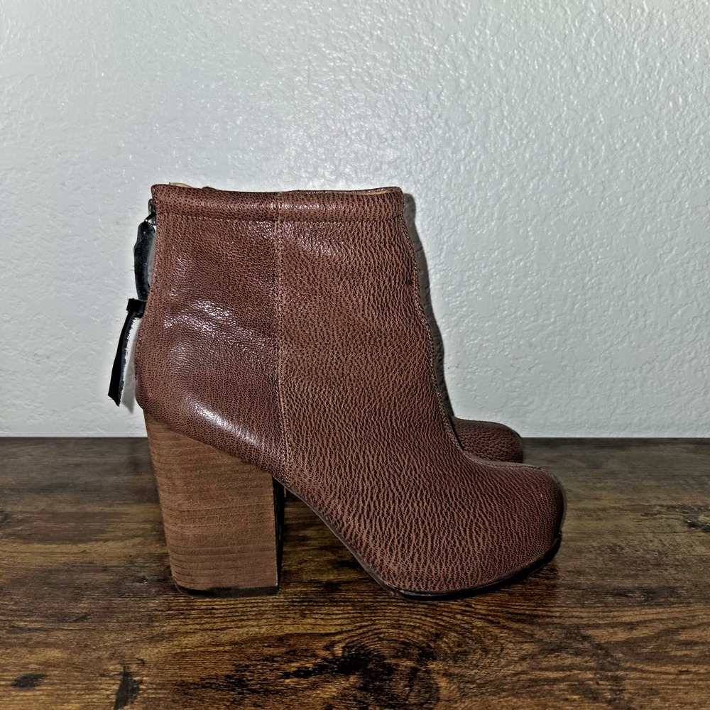 Jeffrey Campbell Rumble Homemade Havana Last Suede High Heel Booties 9.5‎